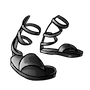 Black Spiral Sandals